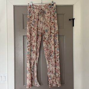 Amuse Society Cream Floral cover up pants
